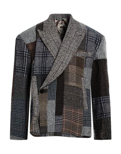 Dolce & Gabbana Man Blazer Grey Size 40 Wool, Virgin Wool, Polyamide