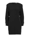 SUOLI SUOLI WOMAN MINI DRESS BLACK SIZE 10 POLYESTER, ELASTANE