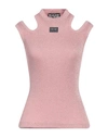 Versace Jeans Couture Woman Tank Top Pink Size 0 Viscose, Polyester, Polyamide