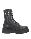 Baldinini Woman Ankle Boots Black Size 11 Calfskin In Black