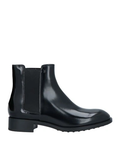 Tod's Woman Ankle Boots Black Size 8 Soft Leather