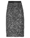 Caractere Caractère Woman Midi Skirt Silver Size 10 Polyester, Elastane, Polyamide, Viscose