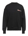 Msgm Man Sweatshirt Black Size Xl Cotton