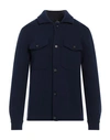 +39 Masq Man Shirt Navy Blue Size 40 Wool, Polyamide