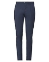 Oaks Man Pants Navy Blue Size 33 Polyester, Viscose, Elastane