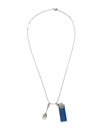 Dsquared2 Man Necklace Silver Size - Tin Alloy, Ecobrass, Resin