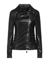 Annarita N Woman Jacket Black Size 8 Viscose, Nylon, Elastane, Polyurethane In Black