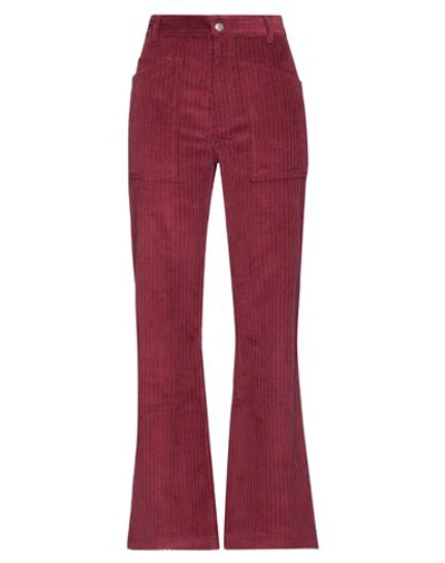 La Fetiche Woman Pants Garnet Size S Cotton In Red