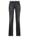 R13 Woman Jeans Black Size 30 Cotton, Polyester, Elastane In Black