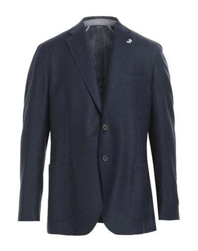 Tombolini Man Suit Jacket Navy Blue Size 48 Virgin Wool