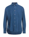Altea Man Shirt Blue Size L Cotton