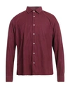 Altea Man Shirt Burgundy Size L Cotton In Red