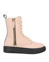 Baldinini Woman Ankle Boots Light Pink Size 11 Textile Fibers In Pink