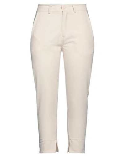 Collection Privèe Collection Privēe? Woman Pants Beige Size 12 Polyester, Viscose, Synthetic Fibers