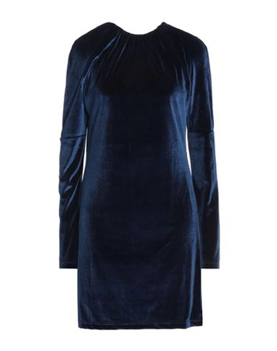 Liviana Conti Woman Mini Dress Midnight Blue Size 6 Polyester, Elastane