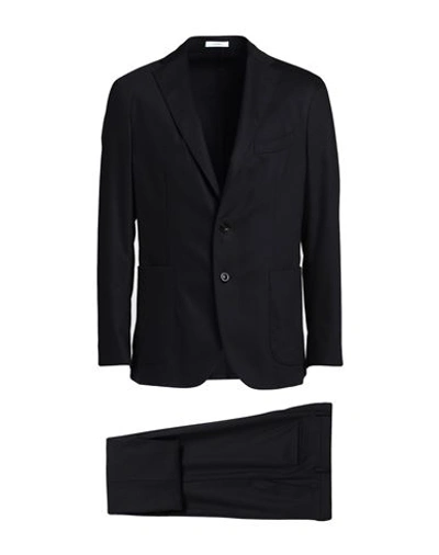Boglioli Man Suit Black Size 42 Virgin Wool, Elastane