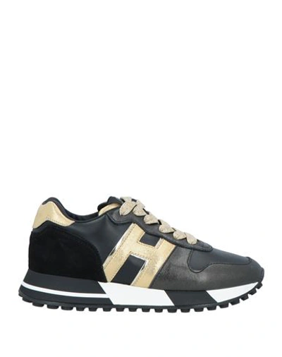 Hogan Woman Sneakers Black Size 10 Soft Leather