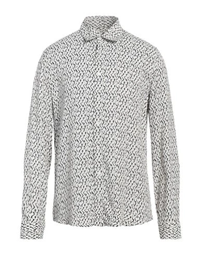 Patrizia Pepe Man Shirt Ivory Size 38 Viscose In White