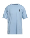 Giuseppe Zanotti Man T-shirt Sky Blue Size 3xl Cotton