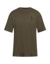 Giuseppe Zanotti Man T-shirt Military Green Size 3xl Cotton
