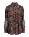 Ferragamo Woman Shirt Dark Brown Size 6 Cotton In Brown
