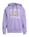 Self Made By Gianfranco Villegas Man Sweatshirt Light Purple Size Xxl Cotton In Purple