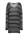 The Seafarer Woman Sweater Lead Size M Mohair Wool, Polyamide, Wool In Grey