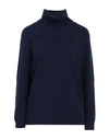 Croche Crochè Woman Turtleneck Midnight Blue Size L Merino Wool, Viscose, Cashmere, Polyamide