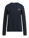 Bugatti Man Sweatshirt Midnight Blue Size S Cotton, Polyester, Elastane In Blue