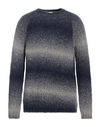 Molo Eleven Man Sweater Slate Blue Size Xl Alpaca Wool, Recycled Nylon In Blue