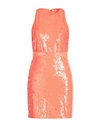 Alice And Olivia Cara Womens Sequin Mini Cocktail And Party Dress In Orange