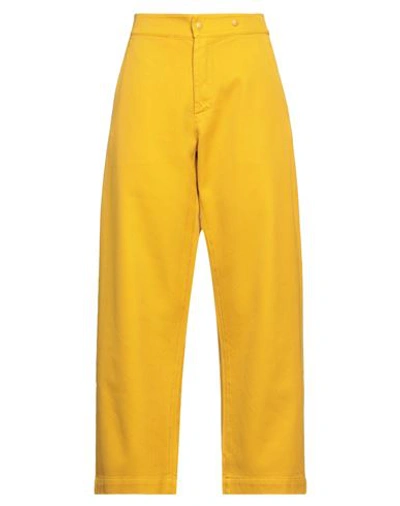 Labo.art Labo. Art Woman Pants Ocher Size 4 Cotton In Yellow