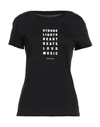 Armani Exchange Woman T-shirt Black Size M Cotton