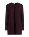 FERRAGAMO FERRAGAMO WOMAN CARDIGAN DEEP PURPLE SIZE M SILK, COTTON