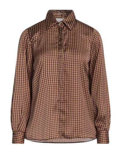 Kaos Woman Shirt Brown Size 8 Polyester