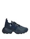 Hogan Neoprene And Leather Sneakers In Blue