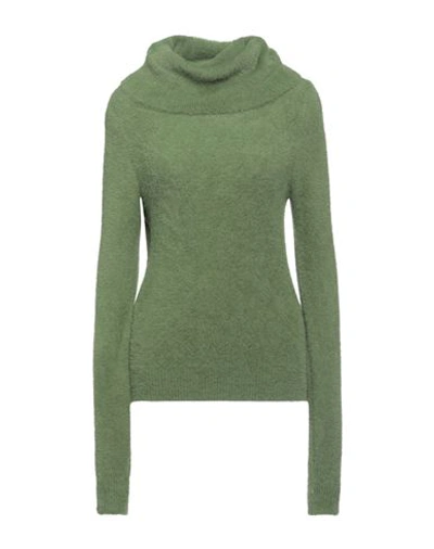 Kaos Woman Turtleneck Green Size S Polyamide, Acrylic, Modal