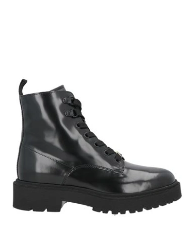 Hogan Woman Ankle Boots Black Size 11.5 Soft Leather