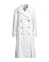 SEALUP SEALUP WOMAN OVERCOAT & TRENCH COAT OFF WHITE SIZE 6 COTTON, POLYURETHANE, VISCOSE