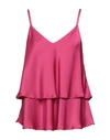 Rame Ra. Me Woman Top Fuchsia Size 1 Polyester In Pink
