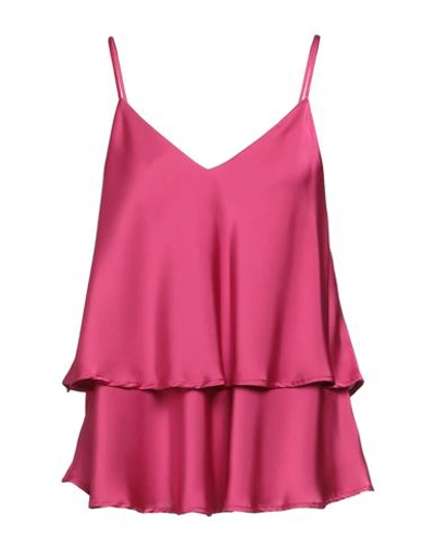 Rame Ra. Me Woman Top Fuchsia Size 1 Polyester In Pink
