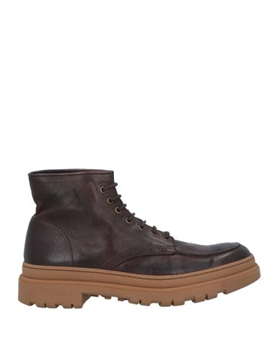 Baldinini Man Ankle Boots Dark Brown Size 13 Soft Leather