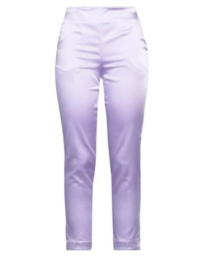 Haveone Woman Pants Lilac Size M Polyester, Elastane In Purple