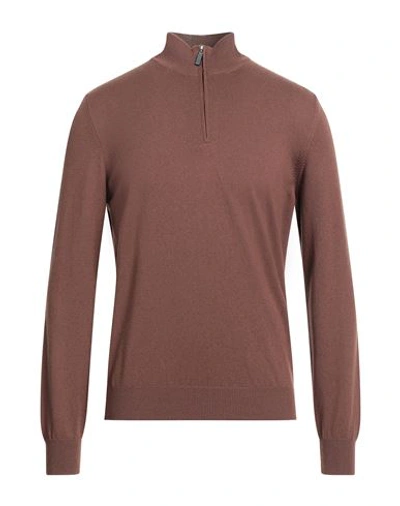 Gran Sasso Man Turtleneck Brown Size 40 Cashmere