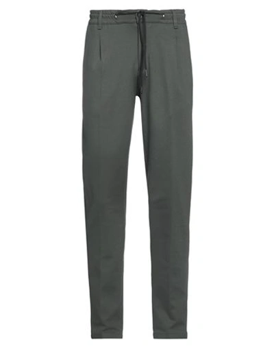 Premium Man Pants Dark Green Size 34 Viscose, Polyamide, Elastane