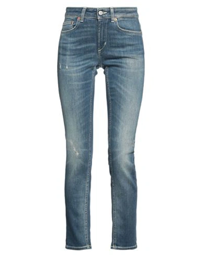 Dondup Woman Denim Pants Blue Size 26 Cotton, Lyocell, Elastomultiester, Elastane