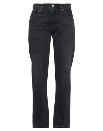 Agolde Woman Denim Pants Steel Grey Size 28 Organic Cotton, Elastane In Black