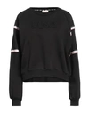 Liu •jo Woman Sweatshirt Black Size L Cotton, Polyester