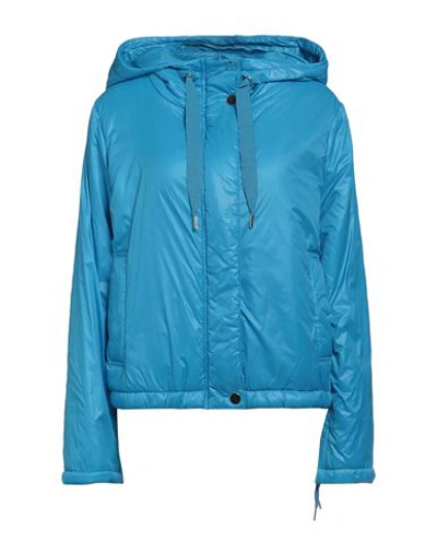Haveone Woman Jacket Azure Size L Polyamide In Blue