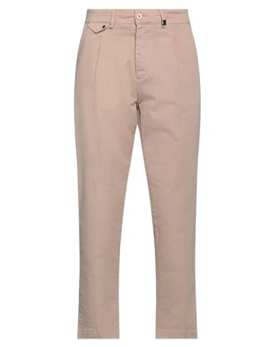 Impure Man Pants Light Brown Size 34 Cotton, Elastane In Beige